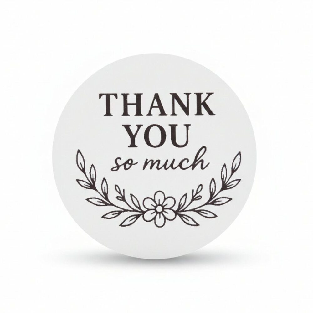 200 White 2inch Minimalist Thank You Stickers Matte Small Business Packaging - Picture 6 of 6